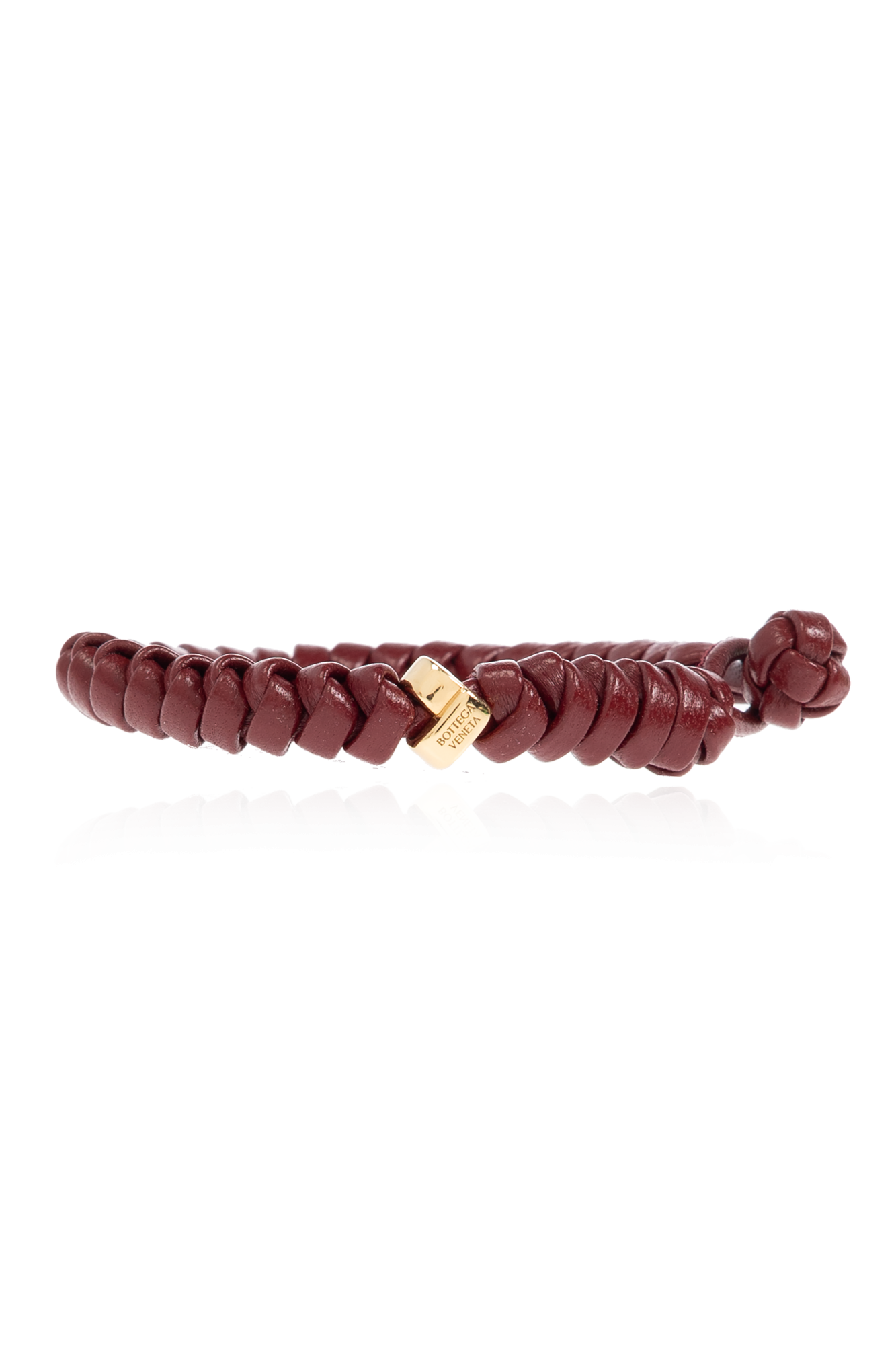 ブレスレット BOTTEGA VENETA BRACELET (732159VAHUA 3708) Silver Leather Bracelet for Women by Bottega Veneta